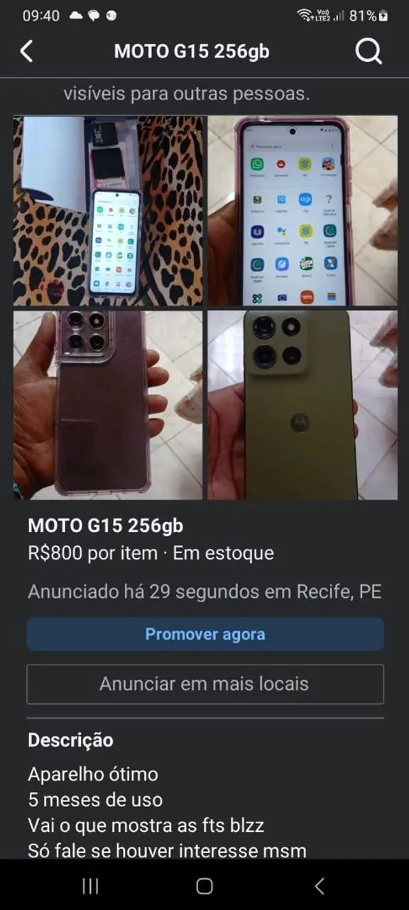 Moto g15 256gb