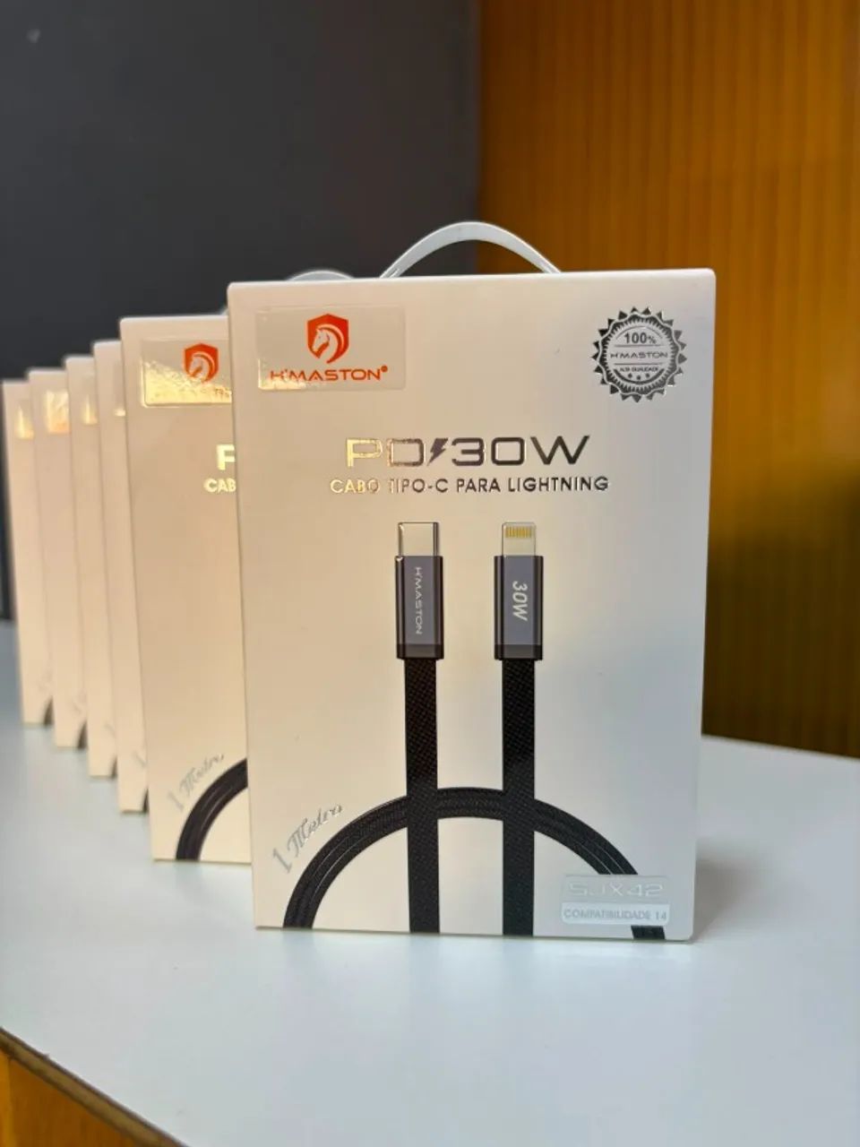 Cabo USB-C para Lightning H'Maston PD 30W 1 Metro | iPhone 