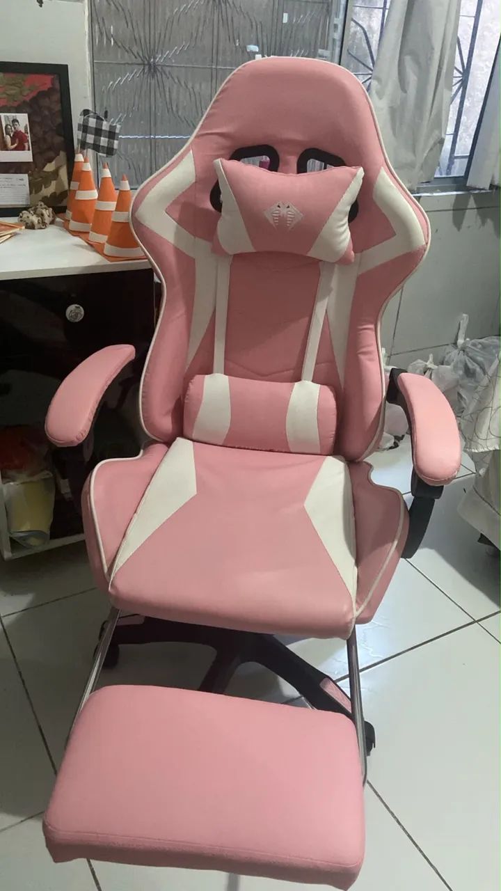 CADEIRA GAMER ROSA - Foto 2