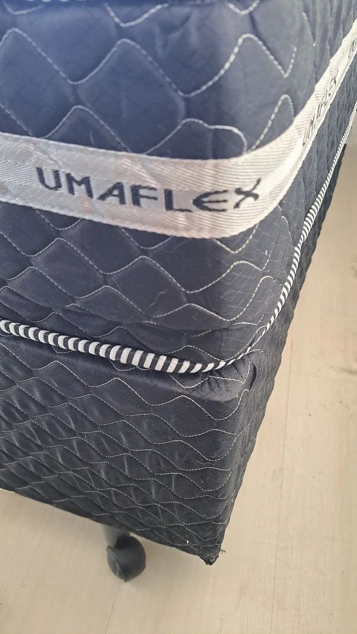 Base + Colchão de Casal Umaflex Essencial com Eurotop e Molas Ensacadas - Foto 4