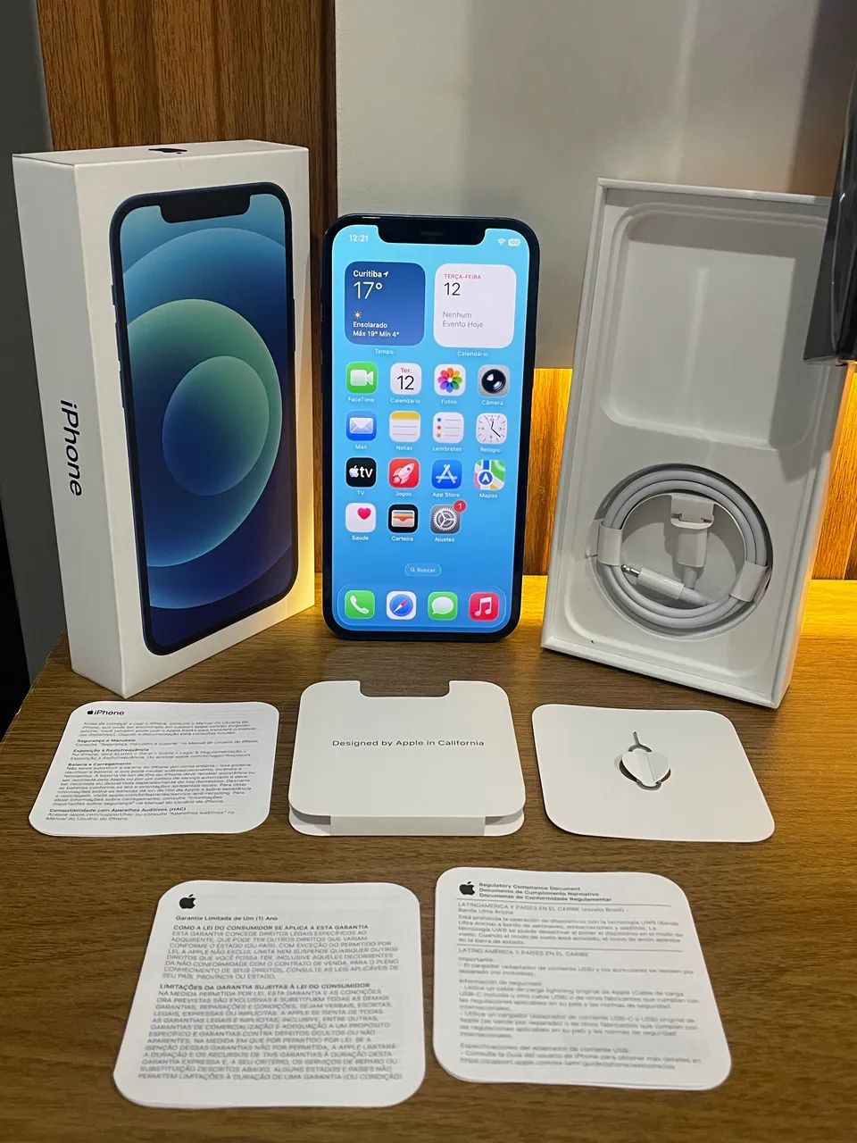 iPhone 12 Azul 64GB Todo Original Apple Nunca aberto. - Celulares