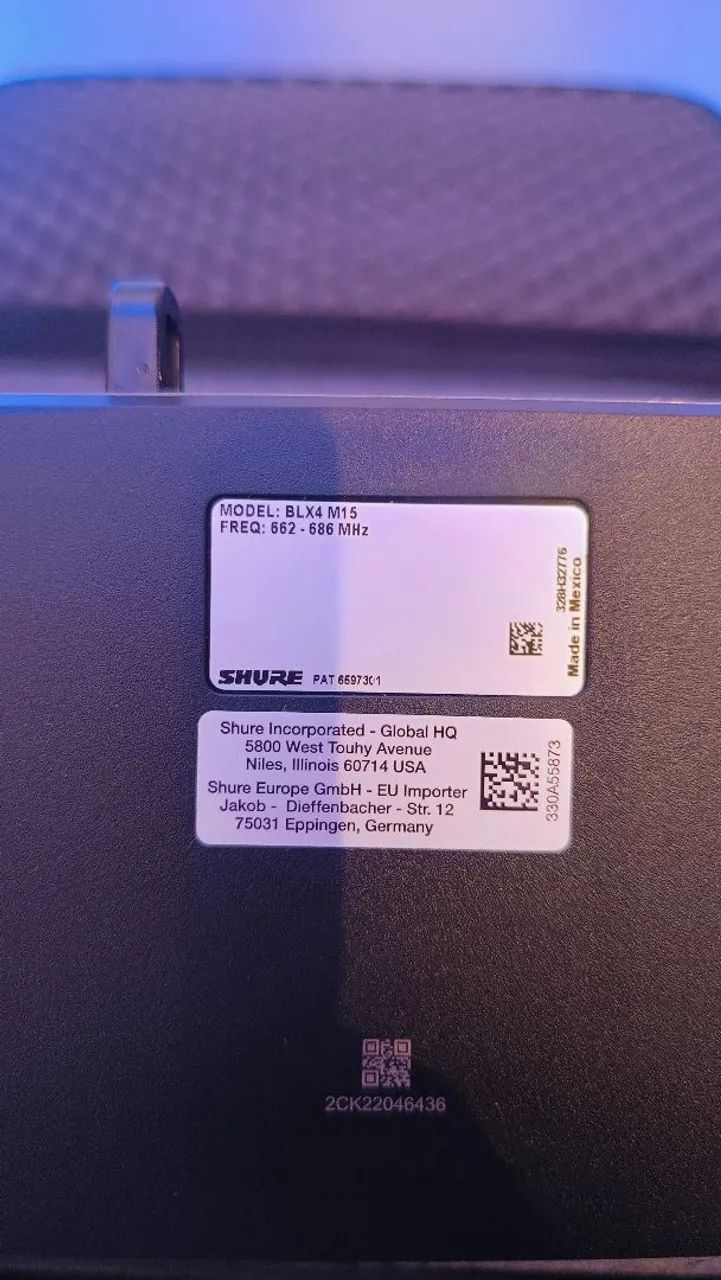 Microfone Sem Fio Original Shure BLX24 SM58 M15 Branco - Foto 5