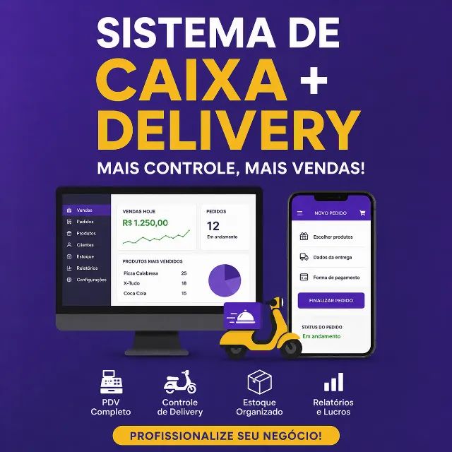 Sistema PDV + Delivery para Lanchonete e Pizzaria