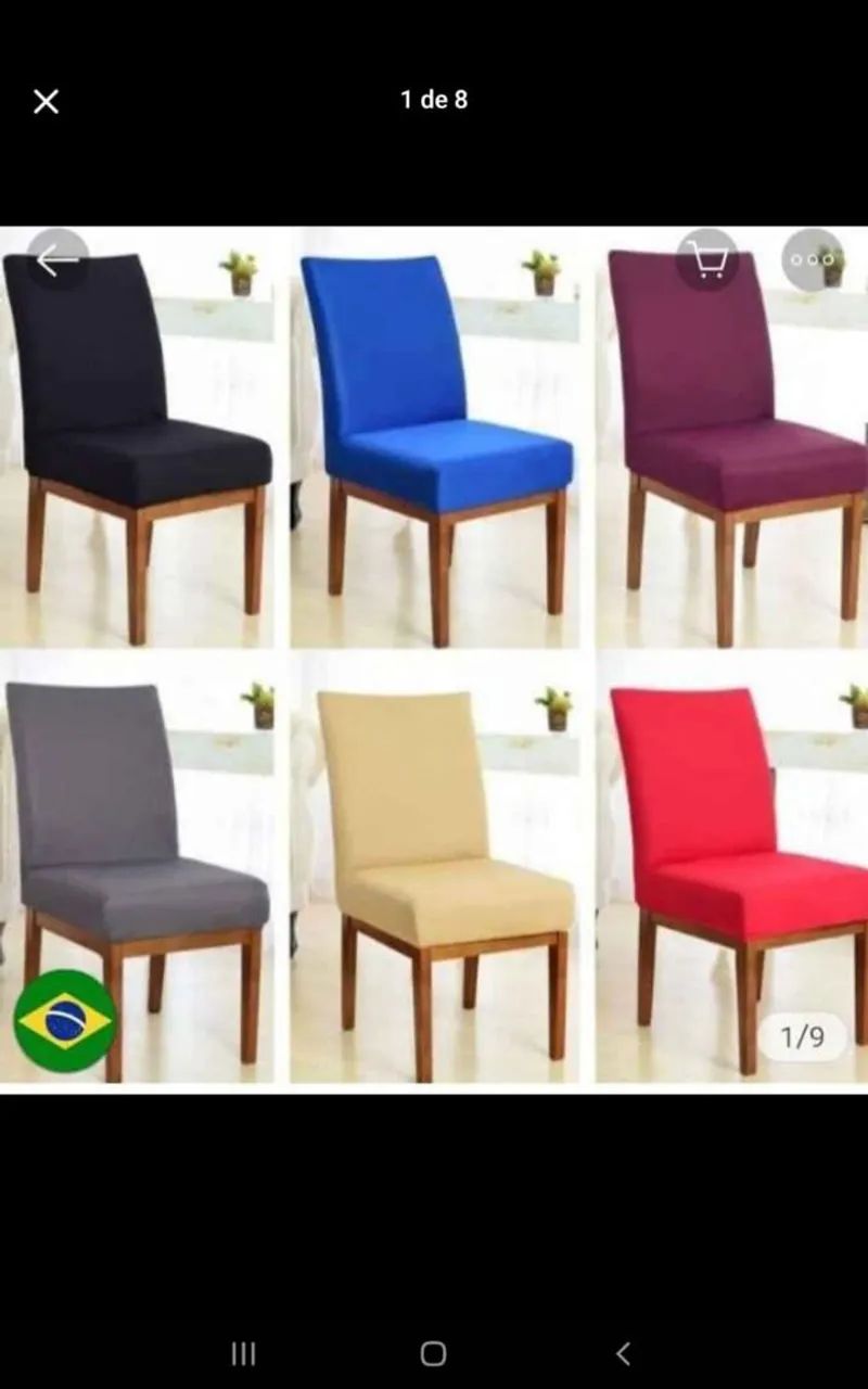 Capa de cadeira várias cores 
