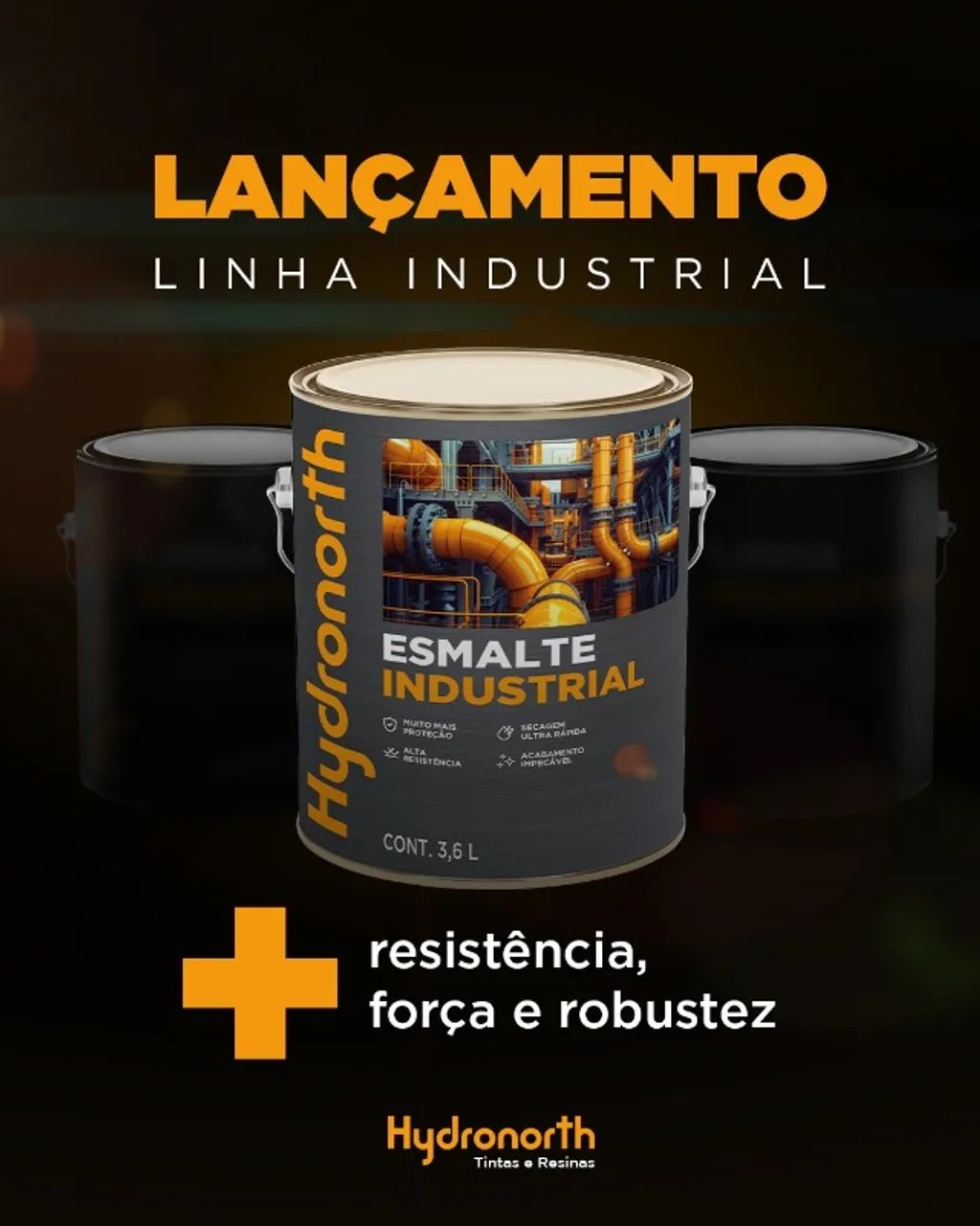 Esmalte Industrial Hydronorth 3,6L Secagem Ultra Rápida - *(Consulte preços e cores)*