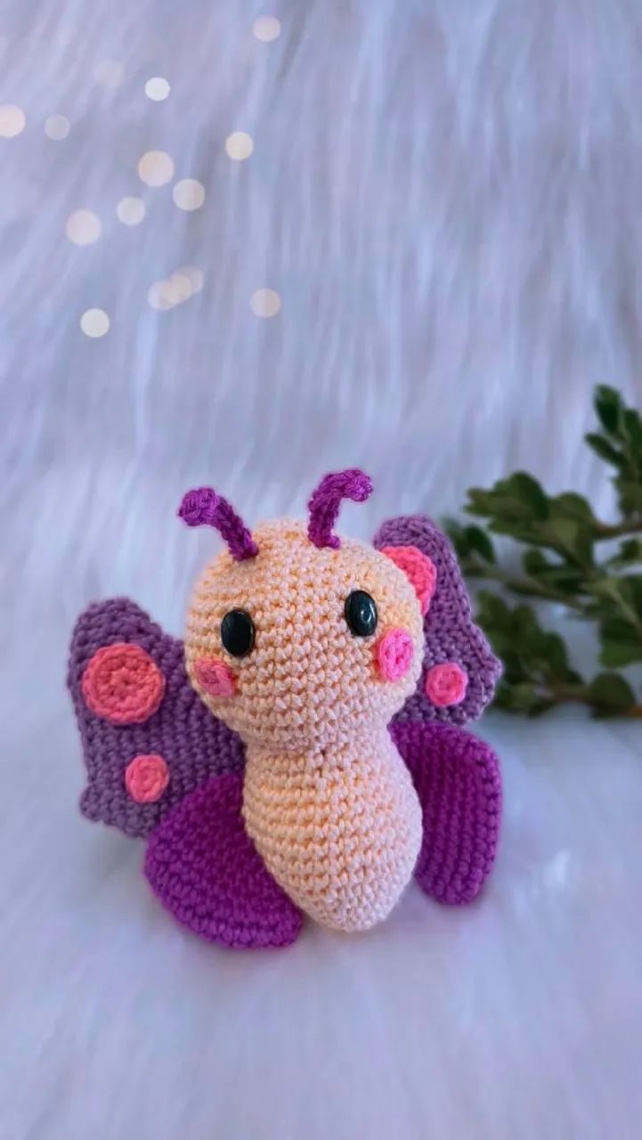 Borboleta amigurumi (crochê) - Foto 5
