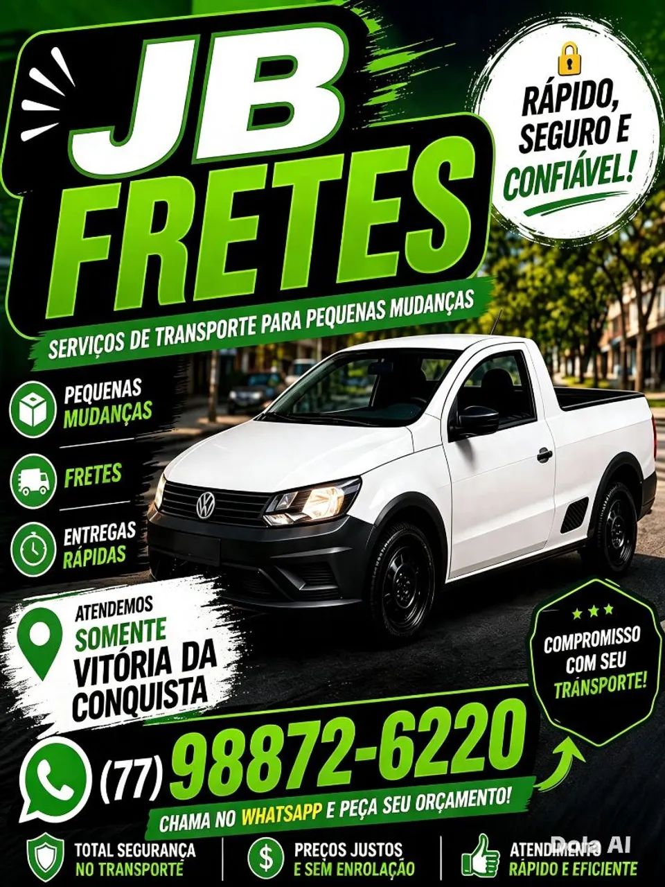 Frete rápido, seguro e com preço justo!
