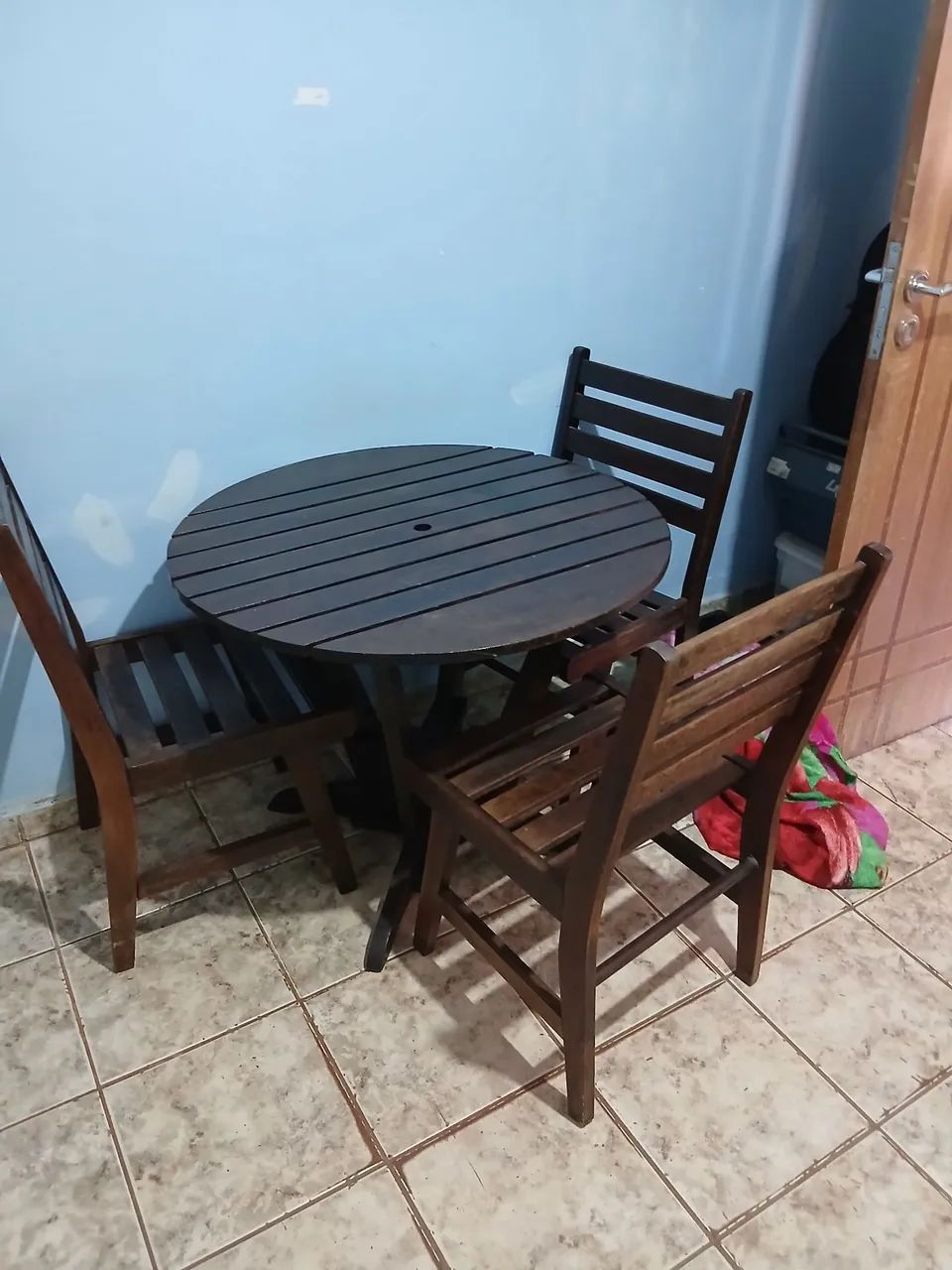 Mesa rústica redonda 