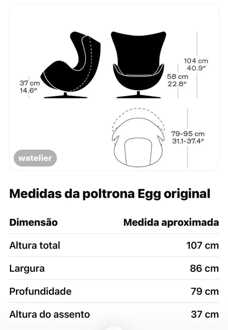 Poltrona Egg - Foto 5