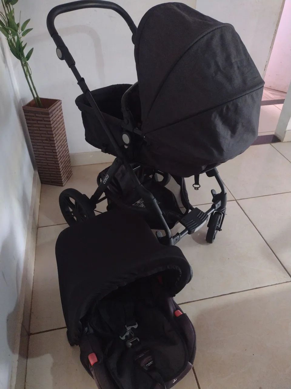 Carrinho moisés+ bebê conforto  - Foto 4