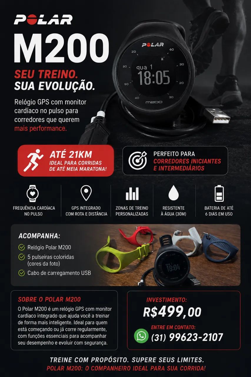 Relógio POLAR M200 