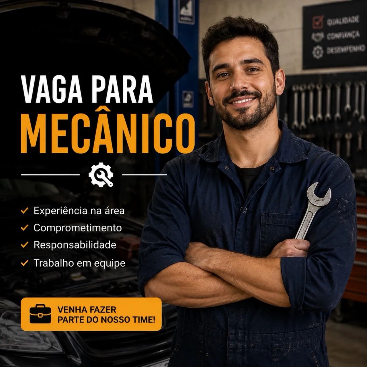 Vaga paga mecânico com experiência linha leve 