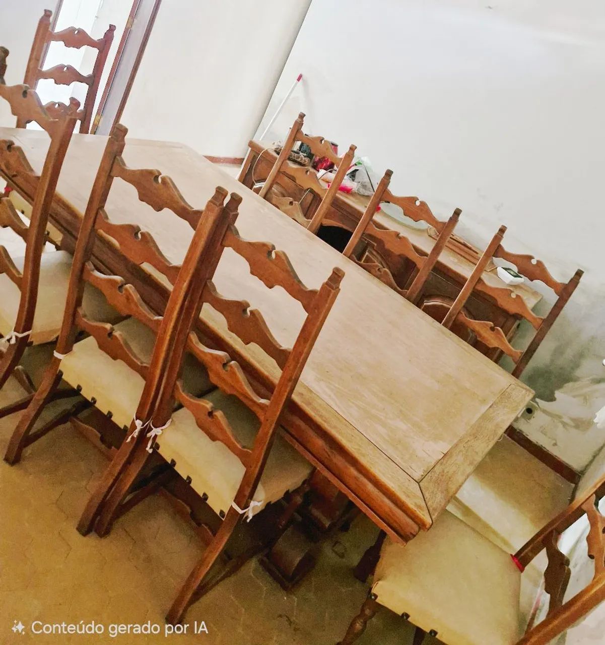 Mesa de madeira maciça  - Foto 3