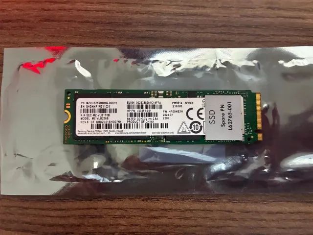 SSD NVMe Samsung 256GB