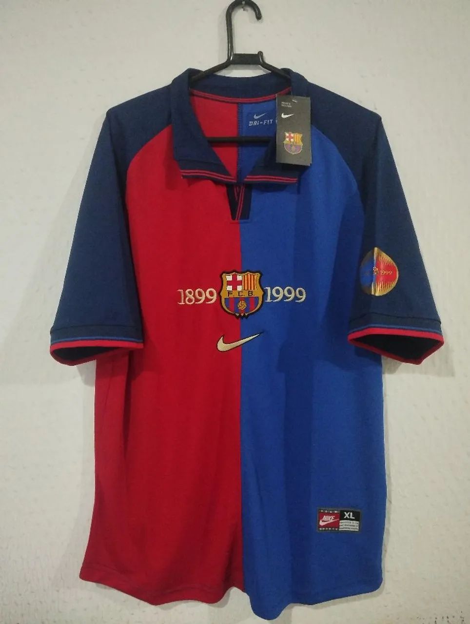 Camisa Retrô Importada Barcelona Centenário 1999 RIVALDO 11