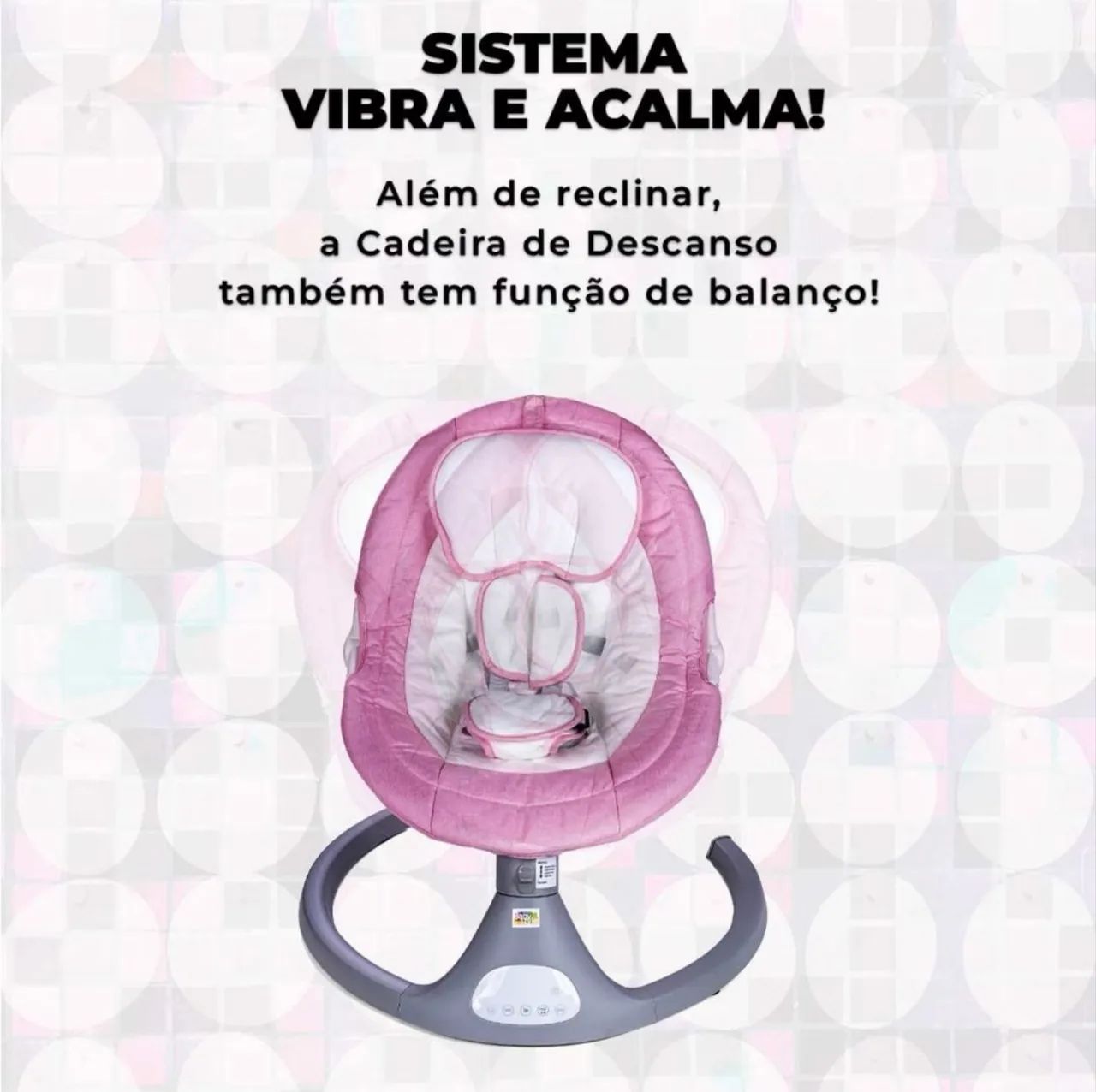 Cadeira de Balanço Automática para Bebê Rosa ? - Foto 4