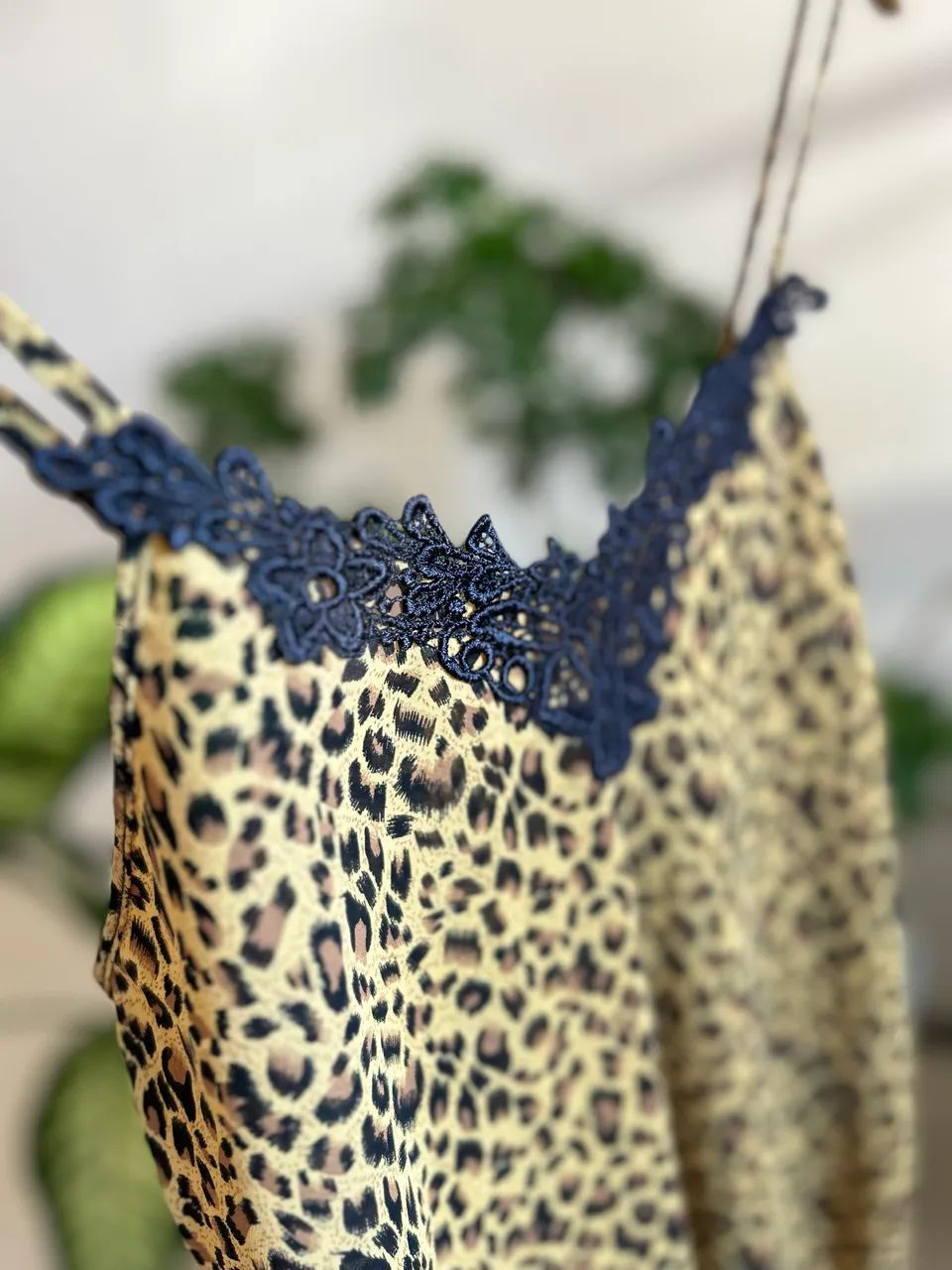 Camisola de Onçinha M Renda Preto - Foto 5