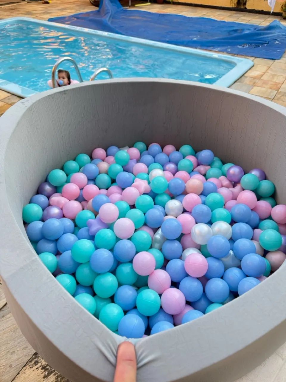 Piscina de Bolinhas Infantil Acolchoada + 300 Bolinhas - Nova - Foto 3