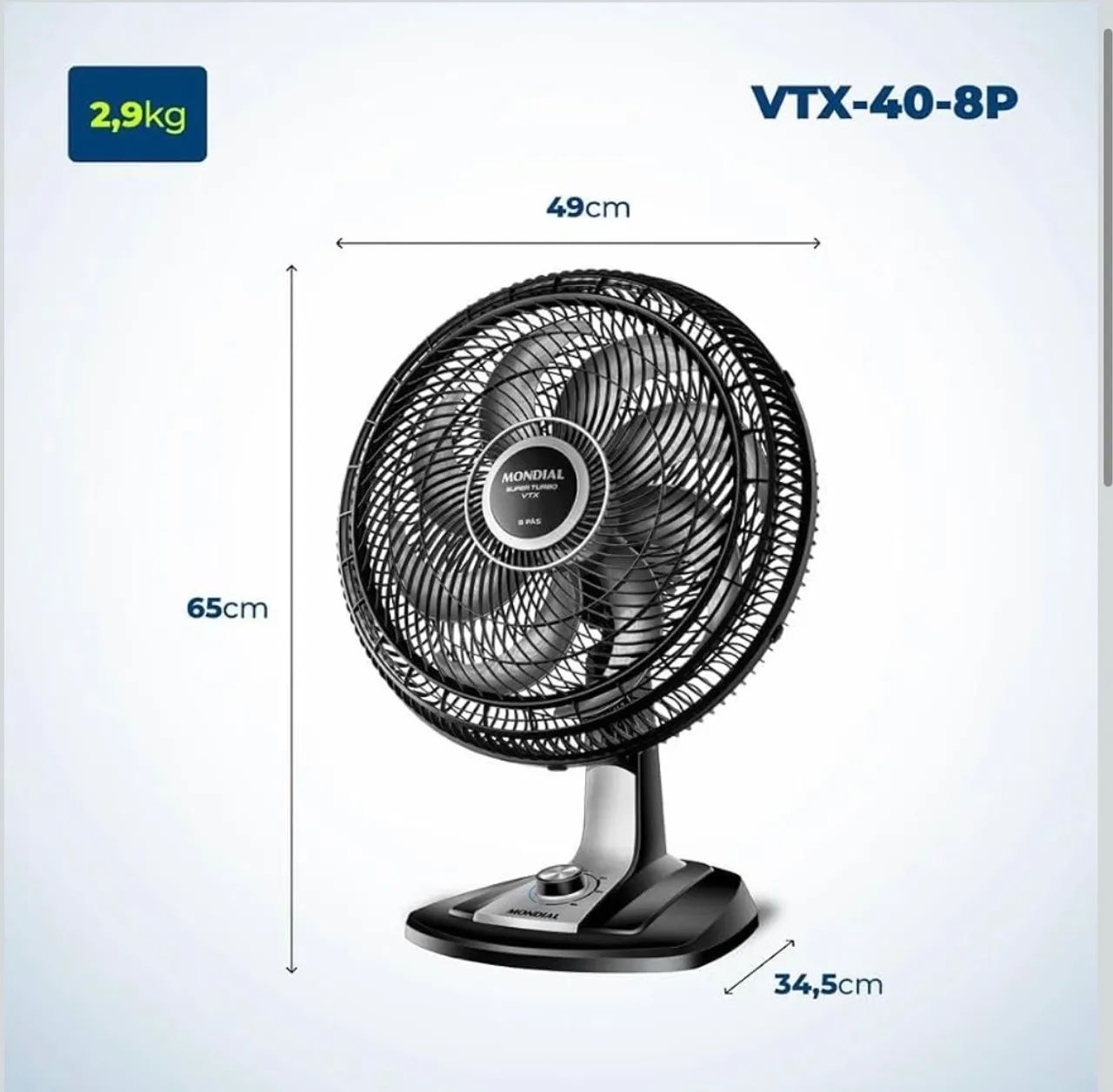 Ventilador Mondial 40cm. 