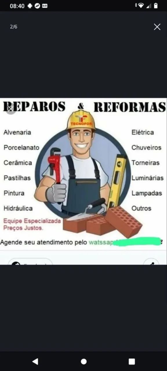 Eletricista encanador pedreiro 