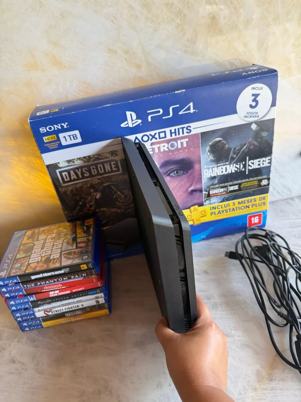 Ps4 1 tera completo sem os controles - Foto 2