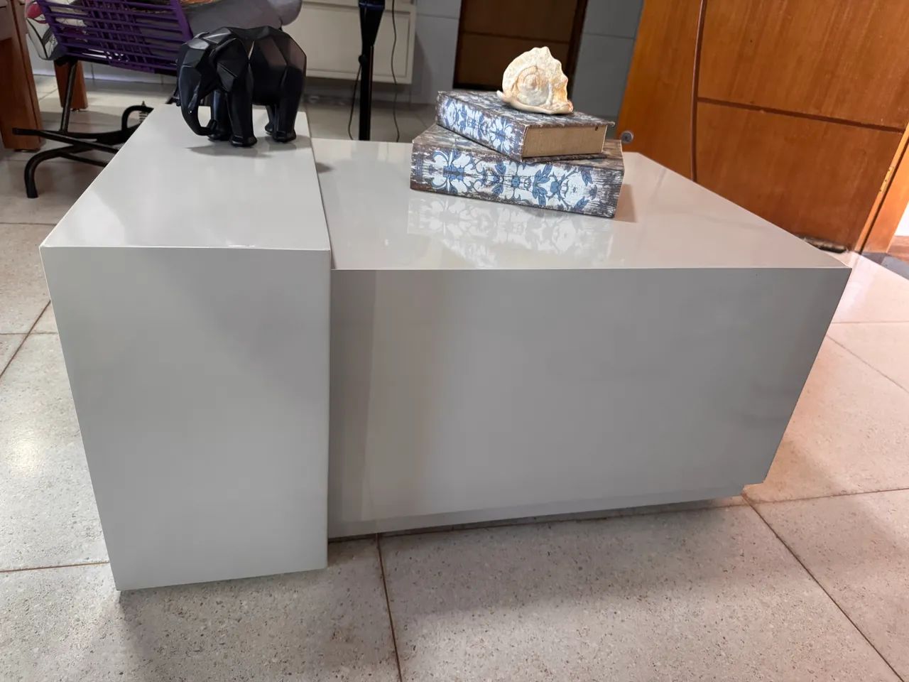 Mesa de Centro Moderna em Laca Alto Brilho - Foto 3
