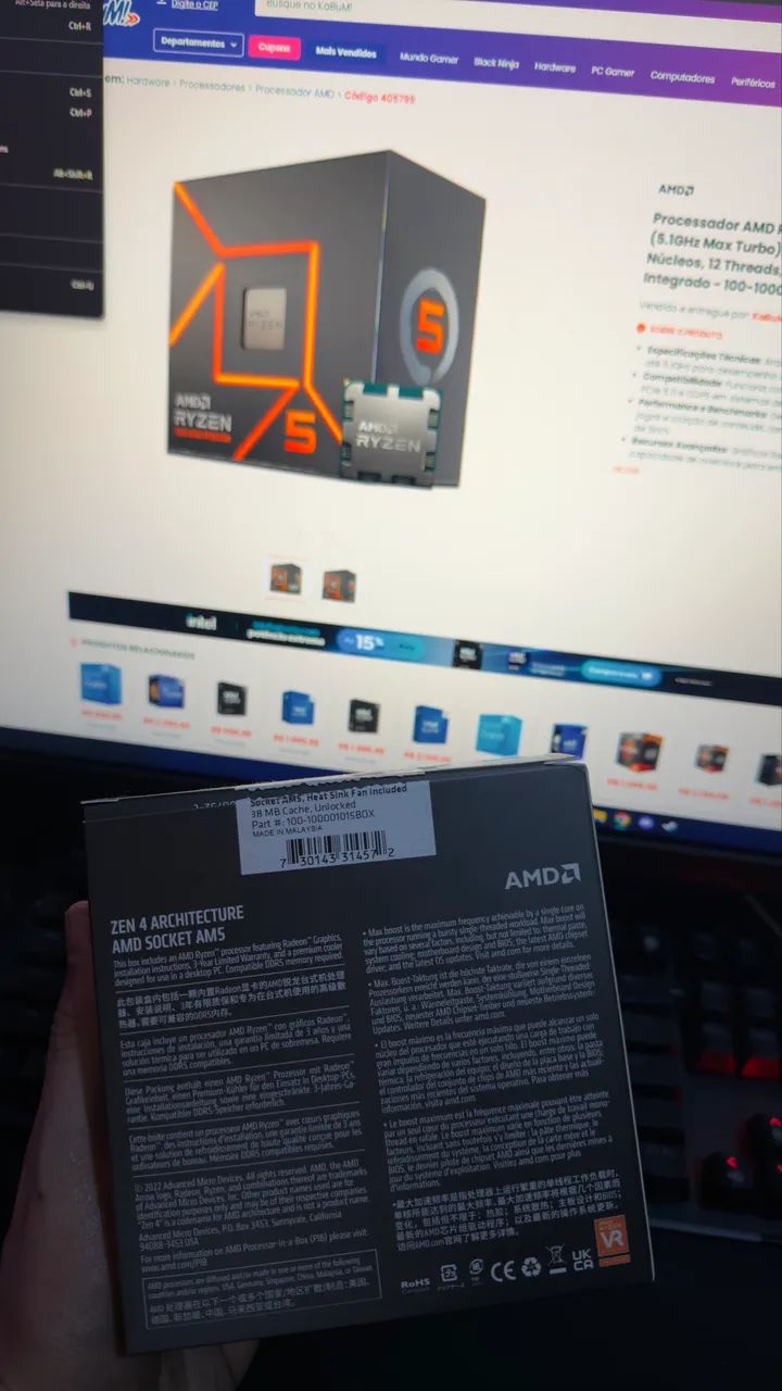 Ryzen 5 7600 NOVO  - Foto 4