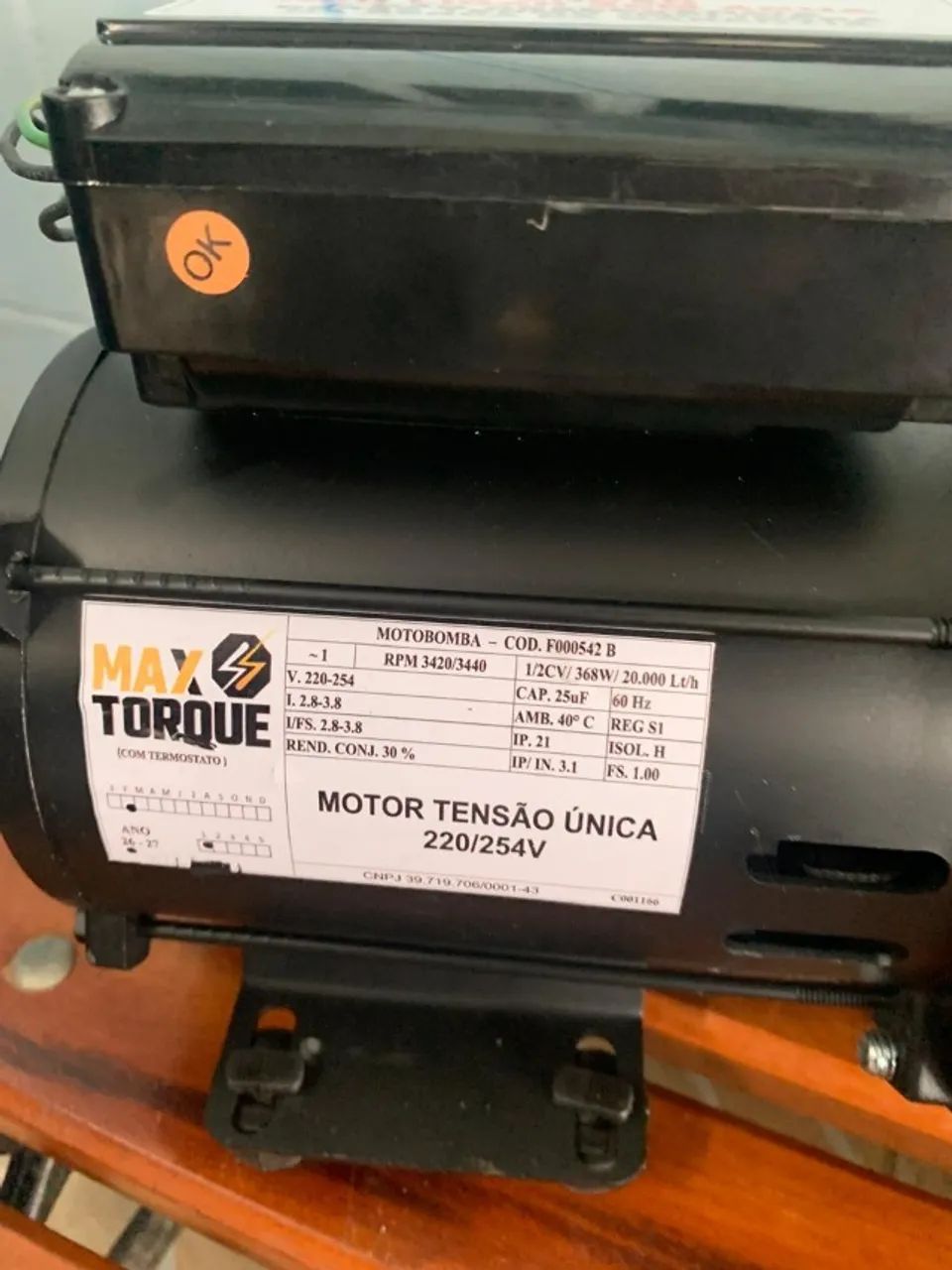 motobomba 1/2cv max torque 220v - Foto 3