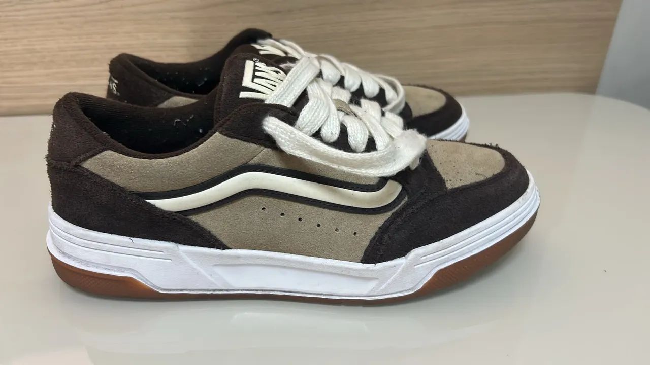 Tênis Vans Hylane Nineties Marrom e Branco - Foto 2