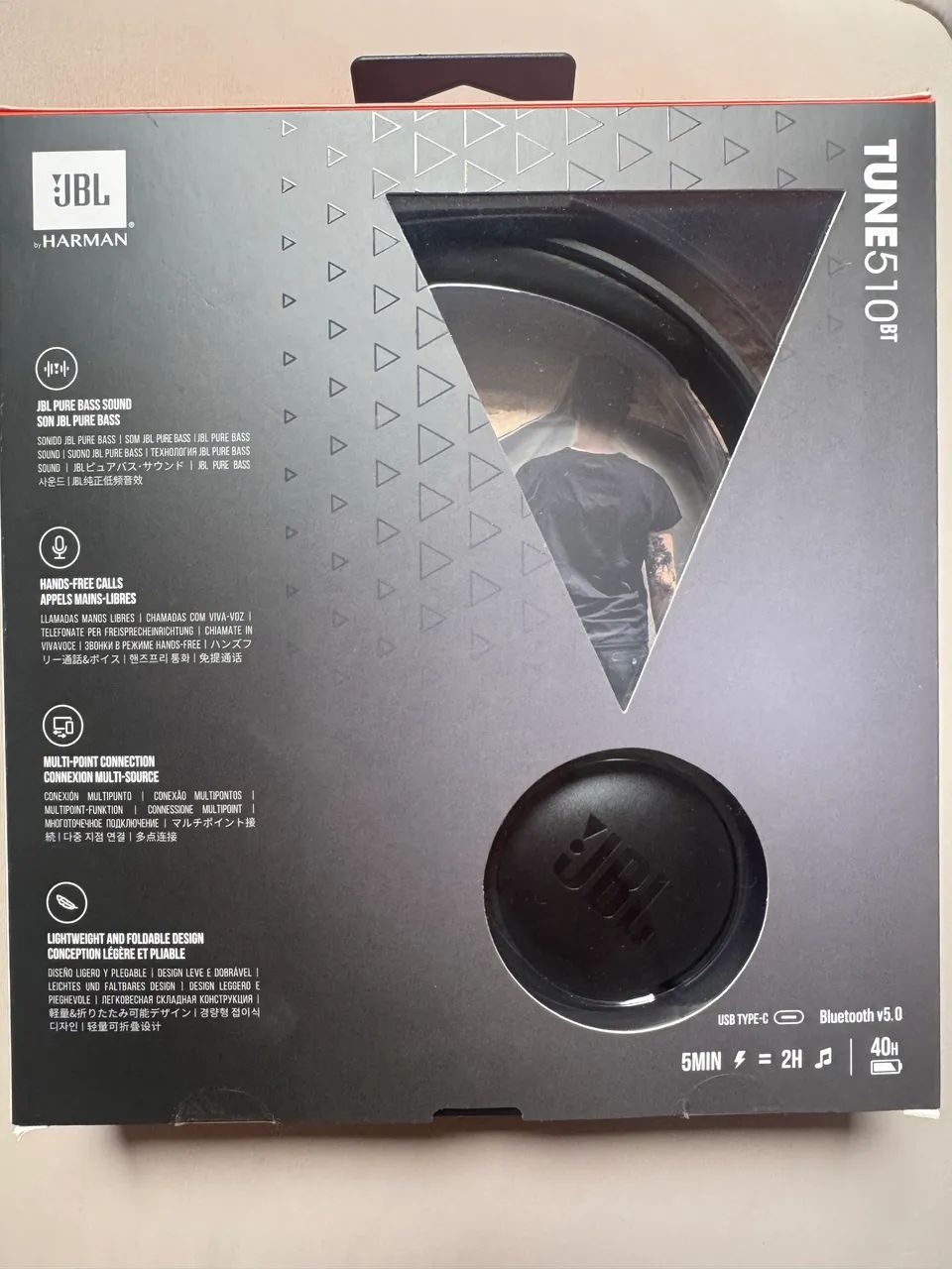 Fone JBL Bluetooth 510bt preto - Foto 3