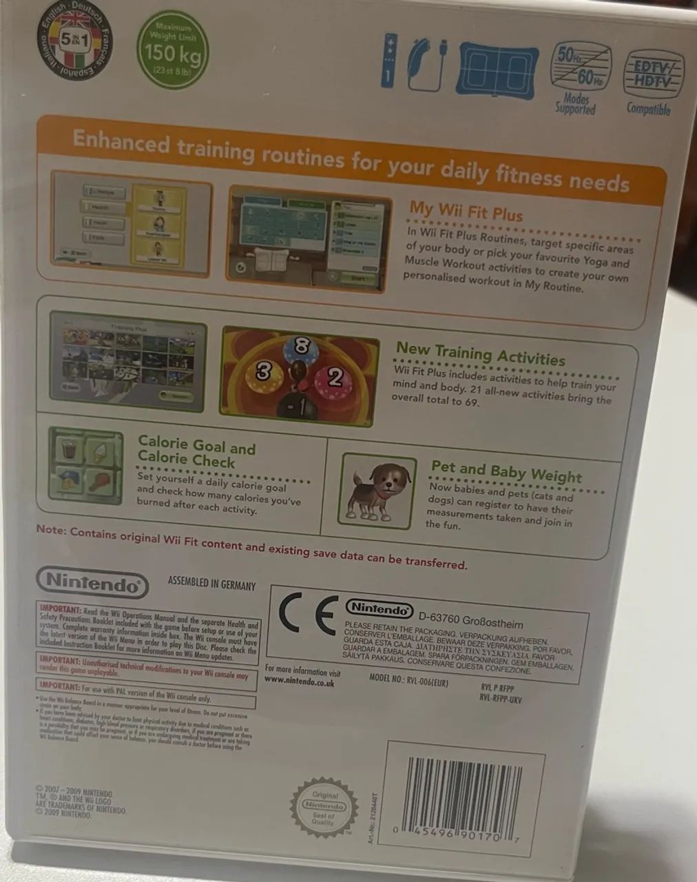 Jogo Wii Fit Plus para Nintendo Wii - Original com Caixa e Manual