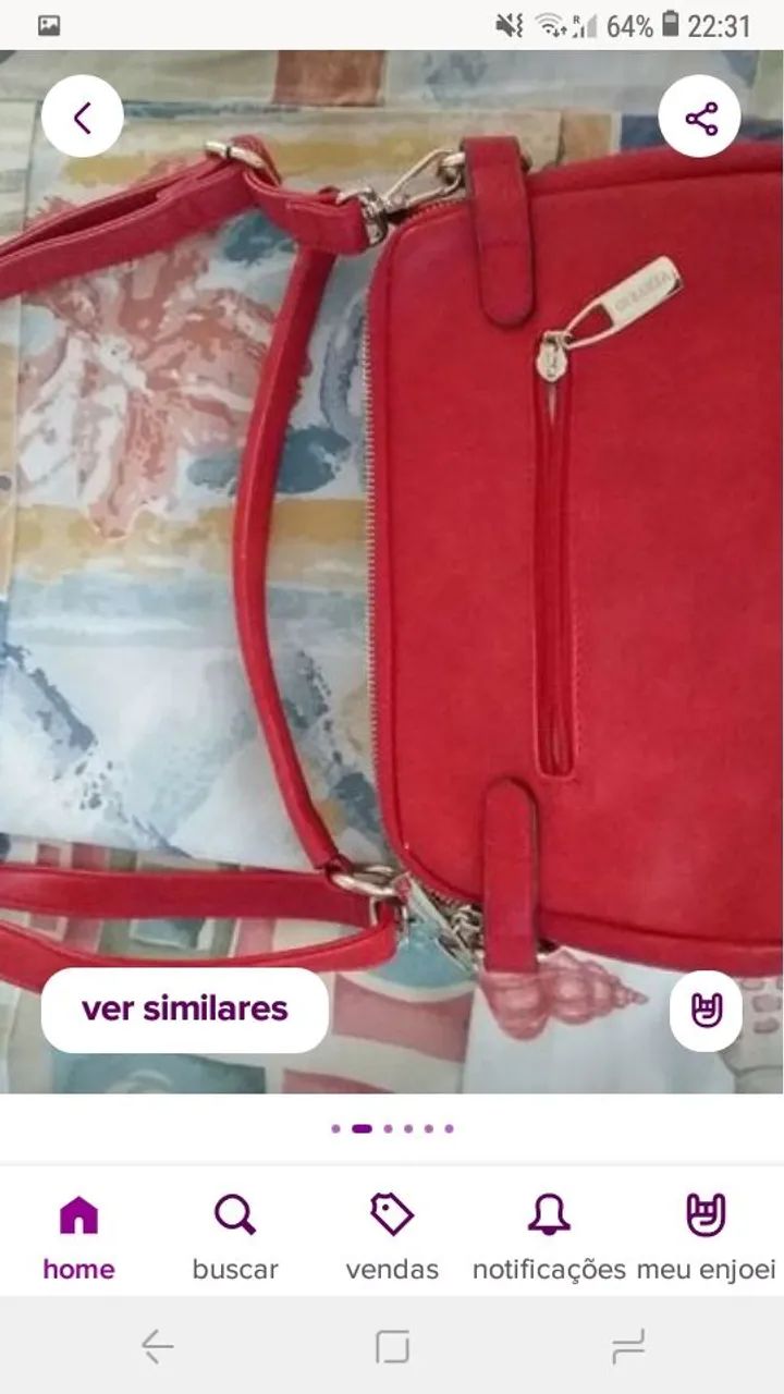 Bolsa Veryrio vermelha  - Foto 5