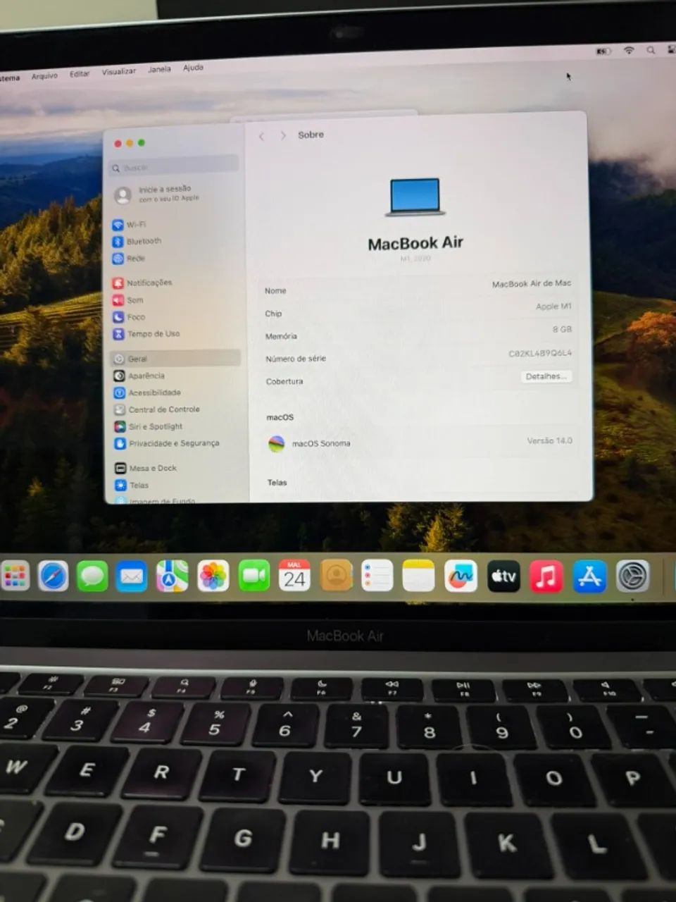 MacBook Air M1 2020 8GB Space Gray Excelente estado - Foto 3