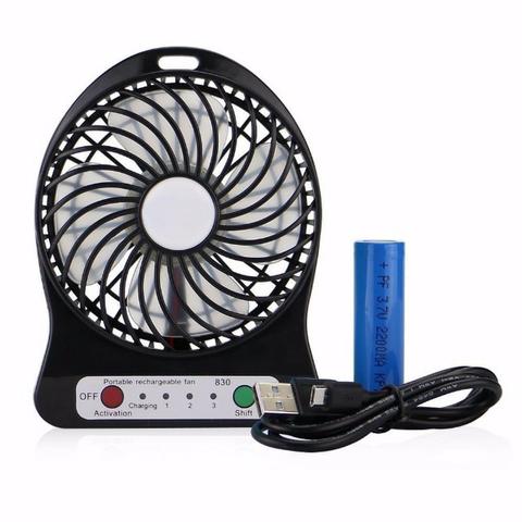 Ventilador portatil com bateria recarregavel