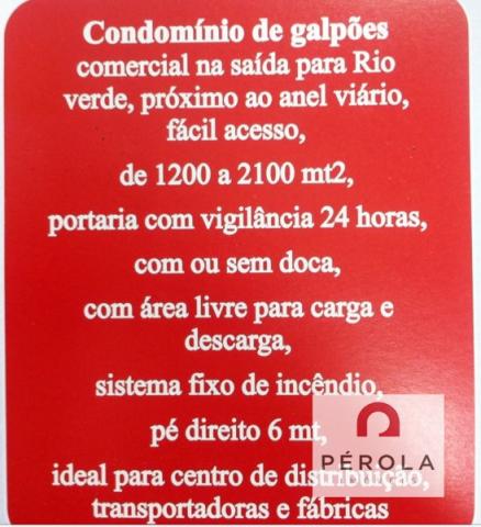 Comercial galpão / barracão - Bairro Fazenda Santa Rita em Goiânia - Foto 10