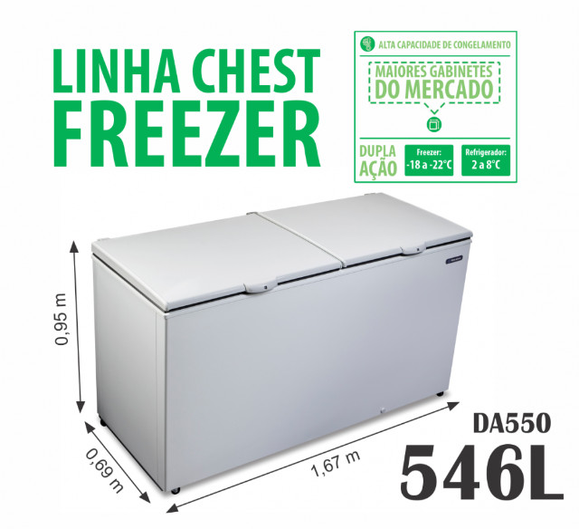 Freezer 2 Tampas Da550 Metalfrio - Foto 2