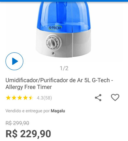 Umidificador/purificador na garantia - Foto 2