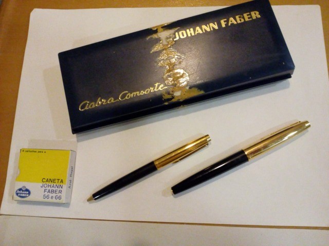 Canetas Johann Faber Ciabra Consorte - Colecionadores Antiguidade - Jabaquara