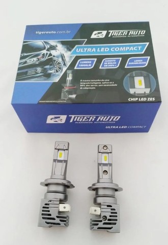 Par Lâmpadas Ultra Led Compact  H7 6000k 10.000 Lumens Par