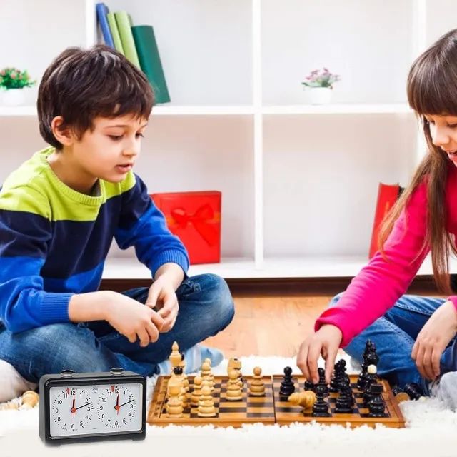 Relógio de xadrez portátil profissional, competição de xadrez