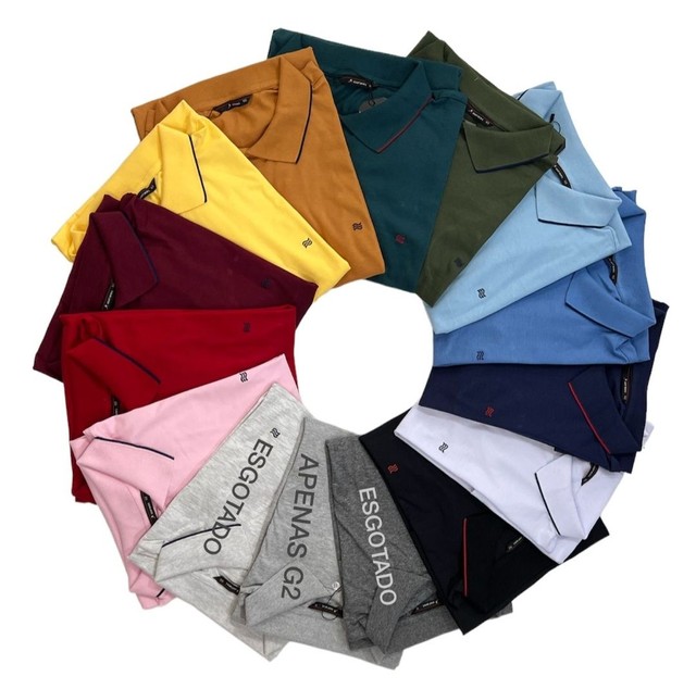 Polo Masculinas Algodão 