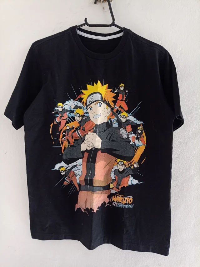 Camiseta Infantil com Estampa do Sasuke Acompanha Bandana - Tam 5 a 12 anos  Cinza