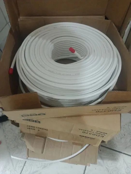 Cabo Coaxial Série 6 (Antena TV e Rádio) 100 metros (Novo) - Foto 2
