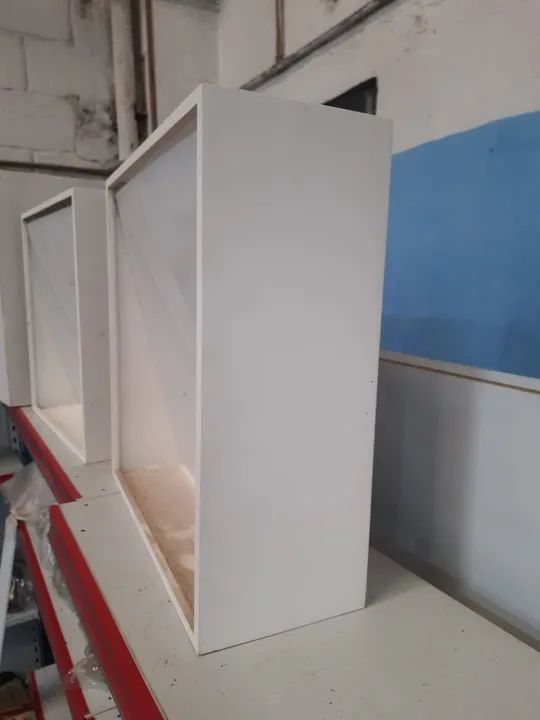 Luminária Plafon MDF e Vidro Quadrada - Foto 2