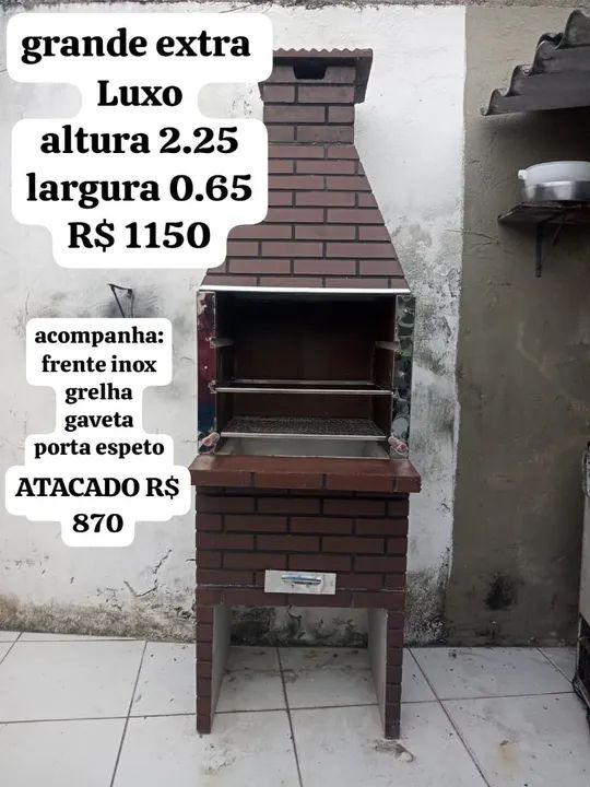 Churrasqueira Grande Tradicional em Tijolo - Foto 4