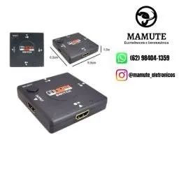 Chaveador Adaptador Hub Switch Hdmi 1.4 Com 3 Portas Full Hd