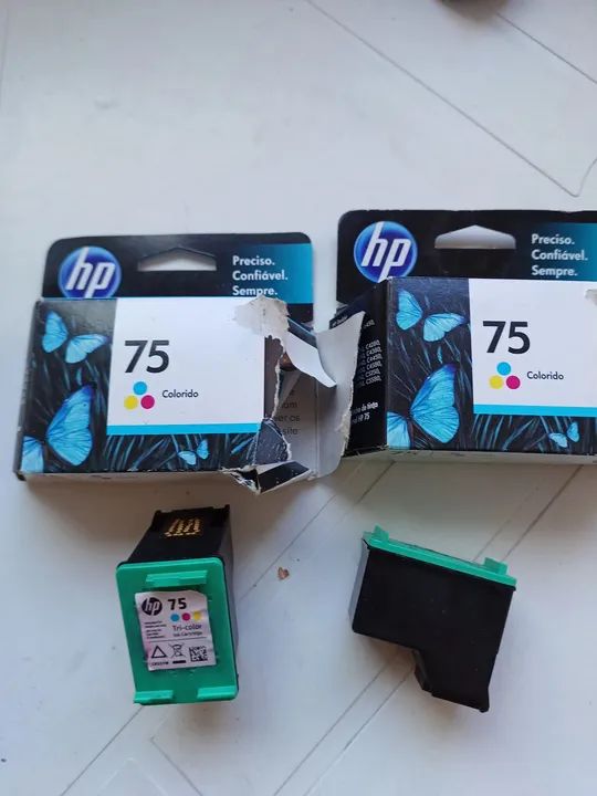 Cartucho HP colorido usado funciona  - Foto 4