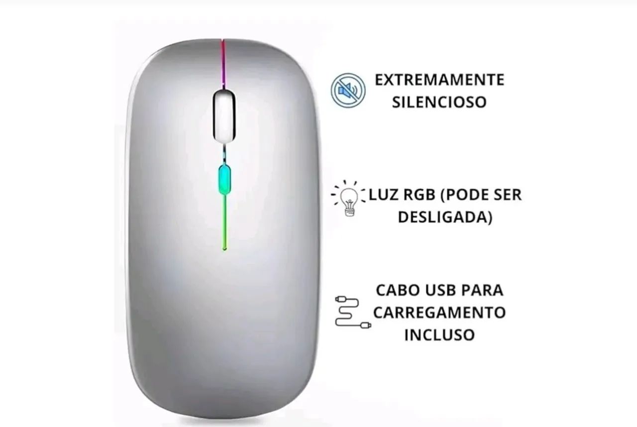 Mouse Sem Fio 2.4G - Design Moderno e Confortável - Foto 2