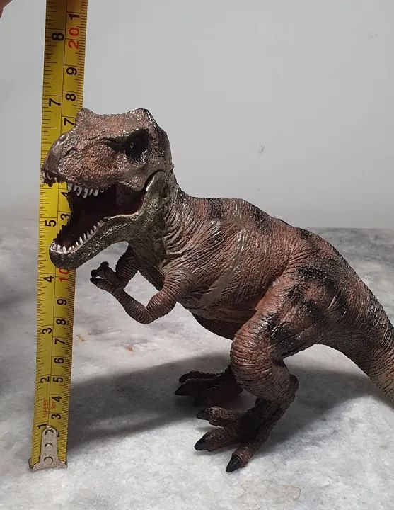 Dinossauro Tiranossauro Rex marrom novo - Foto 5