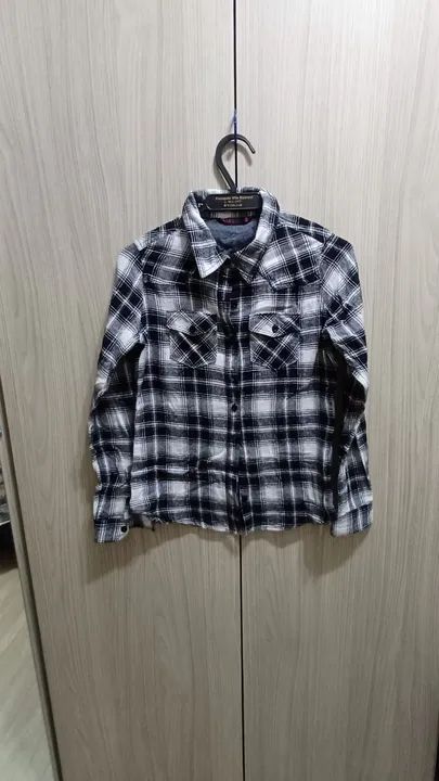 Camisa PP, xadrez branca e preta - Foto 3